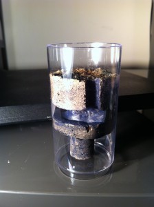 Les galeries sont volontairement de couleur foncée afin de contraster avec la couleur jaune des Lasius flavus et blanche de leur couvain., Les conceptions de M.Ants