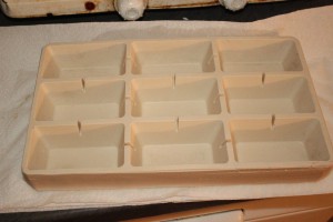Nid plâtre Messor capitatus, Nid horizontal en plâtre réalisé avec moule à gâteau