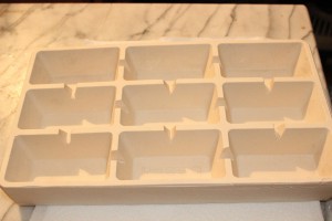 Nid plâtre Messor capitatus, Nid horizontal en plâtre réalisé avec moule à gâteau