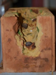 Et puis aussi parce que le jaune c'est moche... XD, Essai/tuto de nid en béton cellulaire