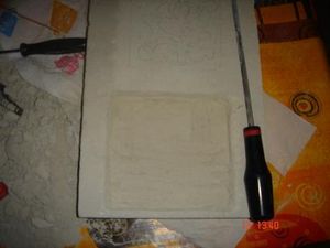 Emplacement de l'ADF, creusé à 1,5cm de profondeur, Mon 5ème premier nid =)