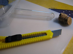 Découpage du bouchon pour soutenir le tube à l'horizontal, Gradient de pléométrose chez des Lasius sp noires