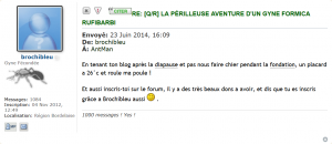 MP reçu de brochibleu, Pourquoi ne puis-je pas envoyer de MP et poster dans certains forums ? Réponse ici !