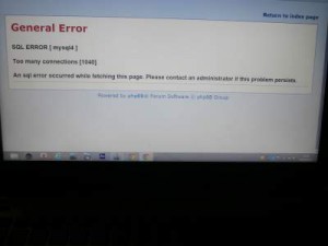 Error, Vos problèmes liés à l'utilisation du site : bug...