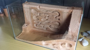 Avec les finitions, Nid dans aquarium pour Messor barbarus