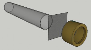 Schéma tube eau &quot;mesh&quot; inox 1., Abreuvoir longue durée  pour fourmis
