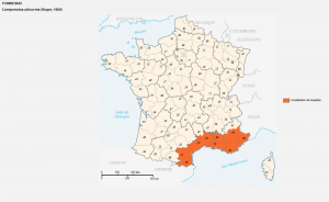 Camponotus pilicornis - Répartition, source : Antarea, [Blog] Les Camponotus pilicornis eaubonnaises