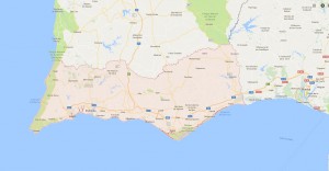 Carte de  l'Algarve, Fourmis rencontrées en Algarve (extrême sud du Portugal)