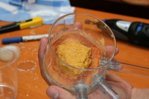 Exemple d'ADC, premier test soyez indulgent ! :) (mélange : trois doses de sable, une dose de platre, quelques pigments jaune.), [Tuto] Adc modulable pour tube de fondation