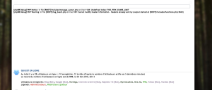 Le message., Vos problèmes liés à l'utilisation du site : bug...