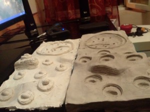 comparaison moule/argile, Fourmilière originale + ADC en Mortier