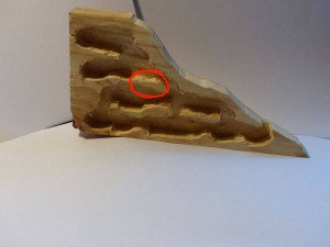 Le bout à recoller., Fourmilière en bois pour Camponotus vagus