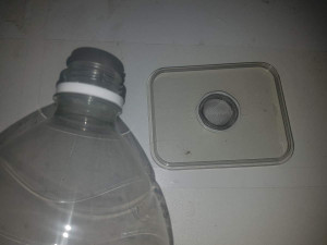 Vue de dessous + Bouteille, Fabrication des petites adf du commerce