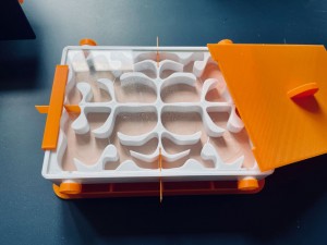 Nid en test après coulage de la dalle., Un nid en impression 3D évolutif et modulaire