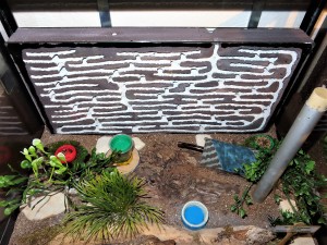 Vue sur le nid en béton cellulaire., Construction d'un terrarium spécial