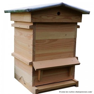 Ruche Voirnot 10 cadres., Ruchette et Bûche à Abeilles de l'I-D-É-MYR.