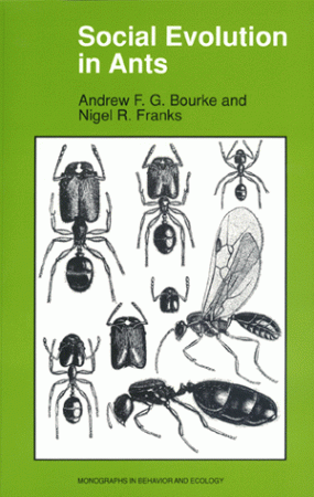 Livre "Social evolution in ants" de Andrew F. G. Bourke, Nigel R.Franks, 1995